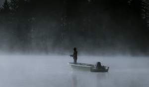 Fisherman on Lake